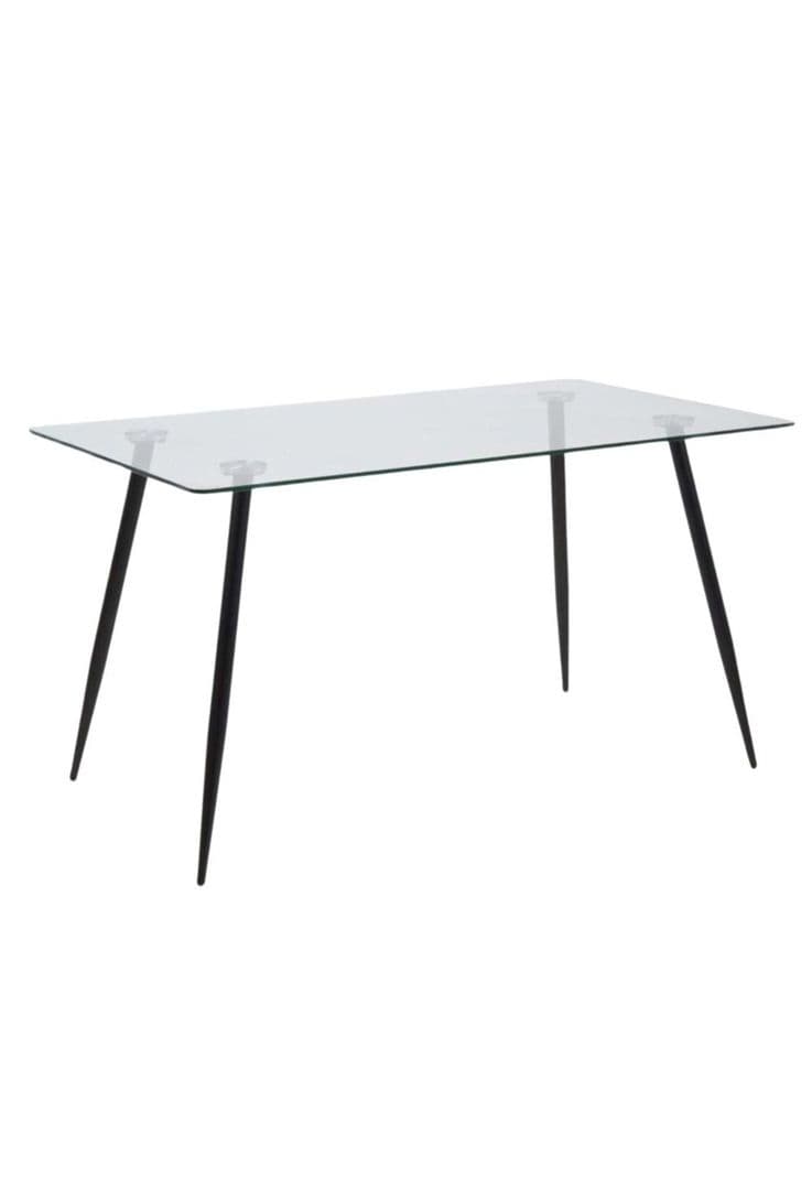 Mesa Eames Vidrio Rectangular 130x80cm Negro