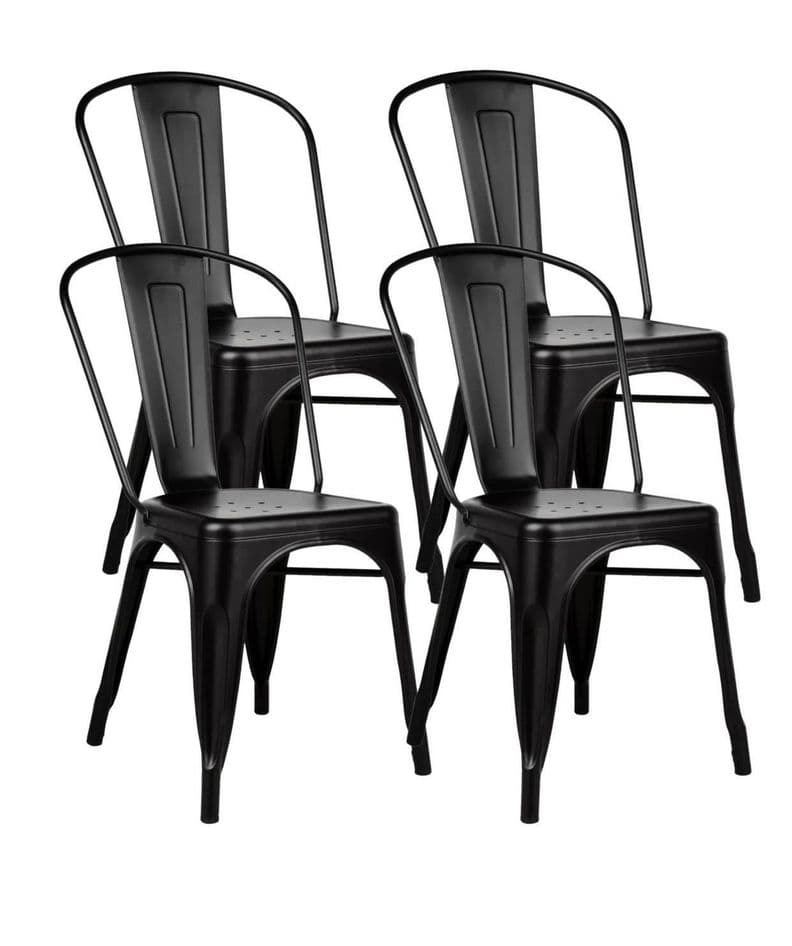 Pack 4 Sillas Tolix color negro