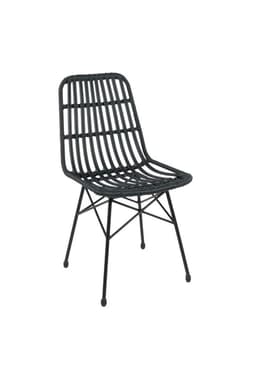 Pack de 2 Sillas Eames Nature de Ratan Negro