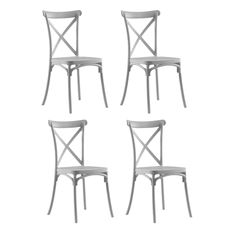 Pack 4 Sillas Crossback Basic Gris