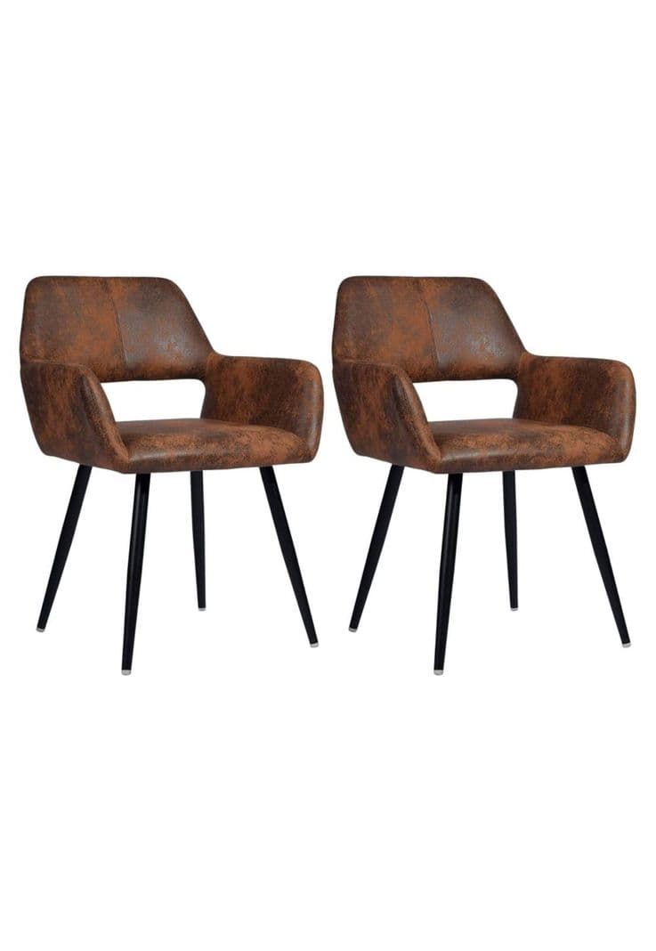 Pack de 2 Sitiales Boston Ecocuero Cafe