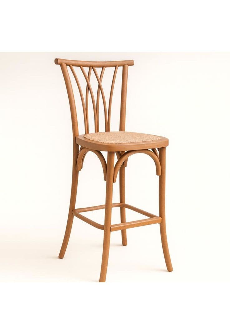 Taburete Crosswood 66cm de Madera Crema