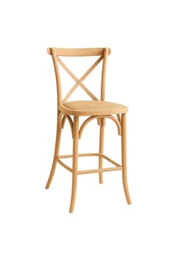 Taburete Crossback 66cm de Madera Crema