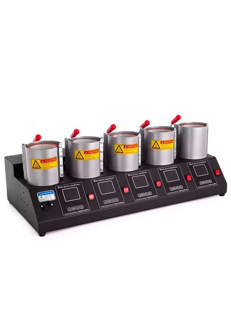 Maquina Sublimacion Estamparadora Tazones 5 en 1 Negro