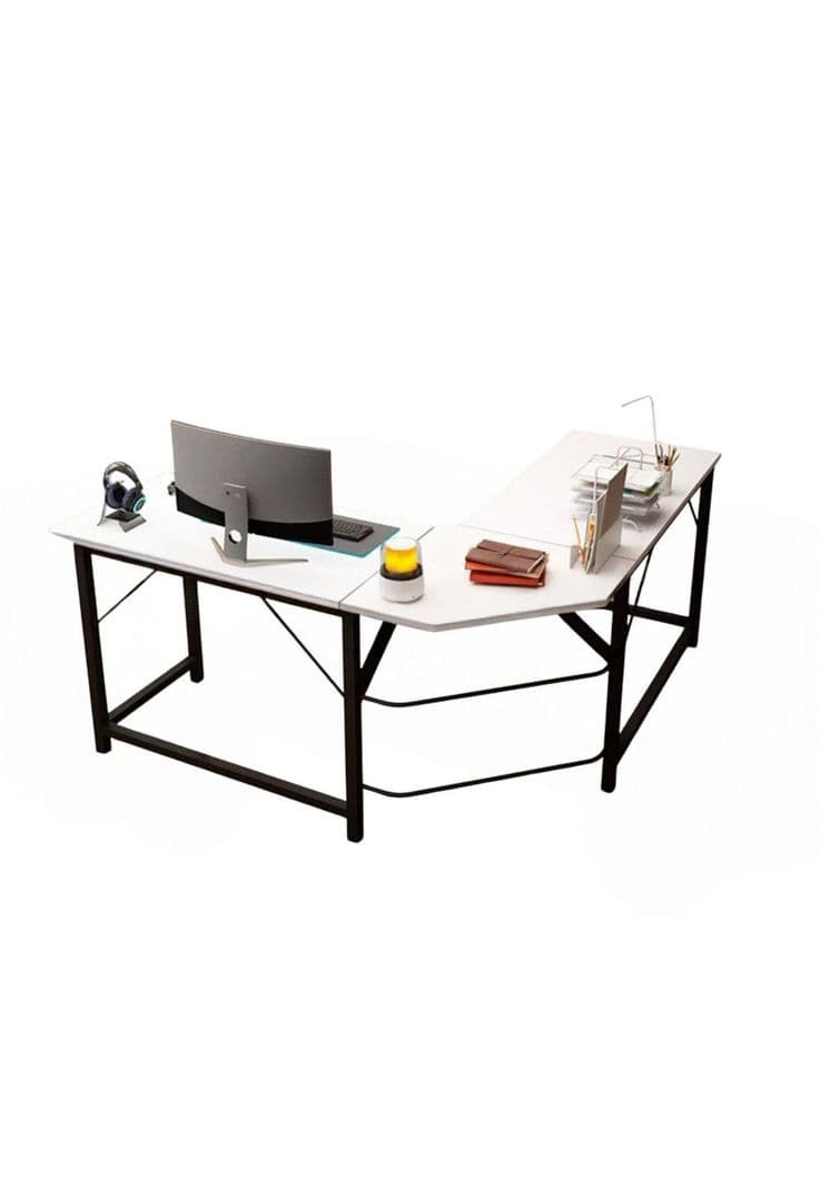 Escritorio en L para Oficina 150x115x75cm Chic Home Moderno y Amplio Blanco