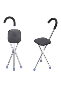 Baston Con Asiento Plegable Ortopedico Plata