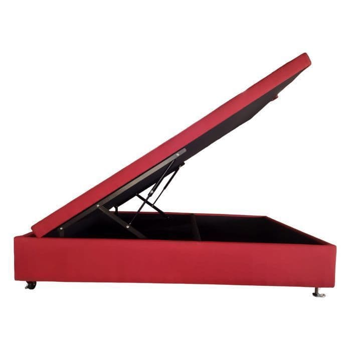 CAMA 2M BAUL FUNCIONAL LINO BURDEO FULL