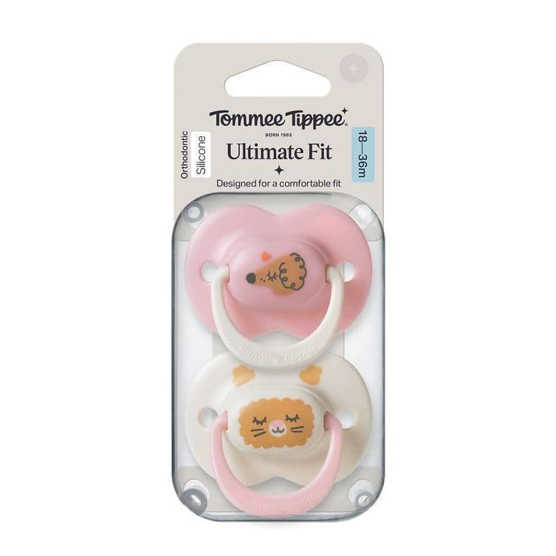 Chupete de silicona Ultimate Fit 2 unidades 18-36 meses nina Rosado 1-3 Anos