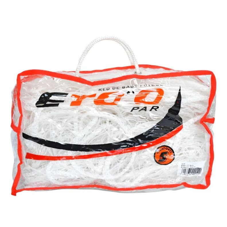 Red Malla Baby Futbol Futsal Handball Par 3.2x2.1m Blanco