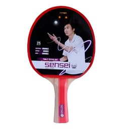 Paleta Ping Pong Tenis Mesa Sensei 2 estrellas Rojo