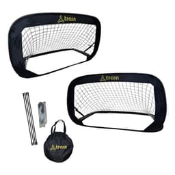 Set 2 Arcos Futbol Plegables Portatil Train con Funda Negro