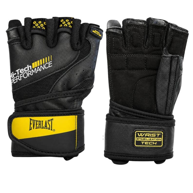 Guantes Fitness Everlast Pro2 Hombre Gimnasio Pesas Negro S