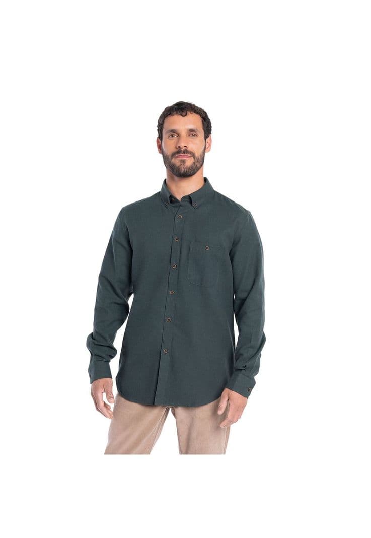 CAMISA MANGA LARGA VILLELA LISA HOMBRE SAN SEBASTIAN Verde Oscuro S