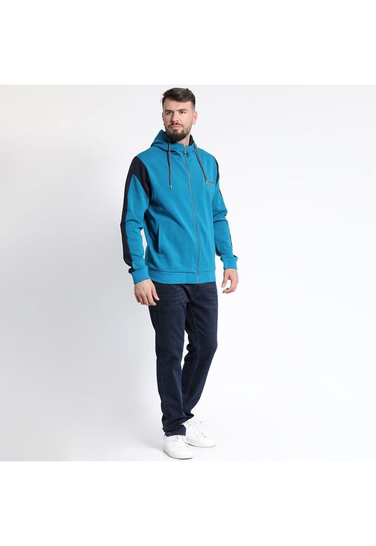 POLERON CON CAPUCHA FULL ZIPPER Azul XL