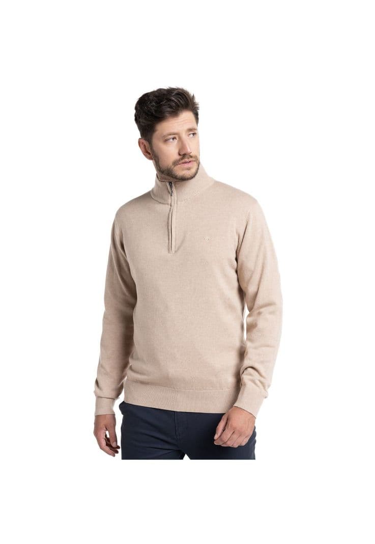 Sweater Half zipper Castellon Beige XXXL