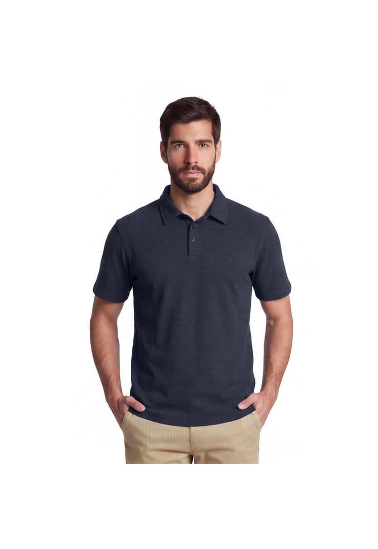 POLERA MANGA CORTA TEXTURADO LAREDO Azul Marino 2XL