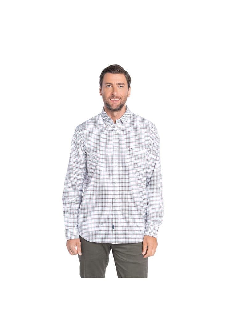 Camisa Cuadros Staten Island Burdeo 2XL