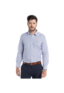 Camisa Trevira Listada Bilbao Azul Petroleo L