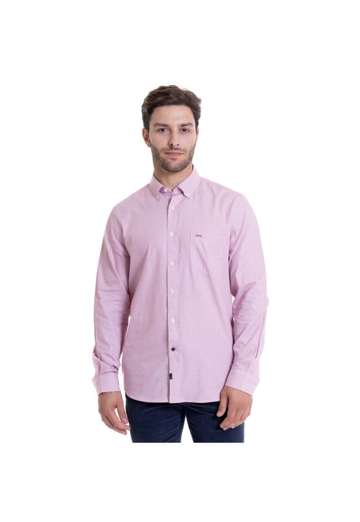 Camisa Manhattan Dobby Comfort Fit Rosado S