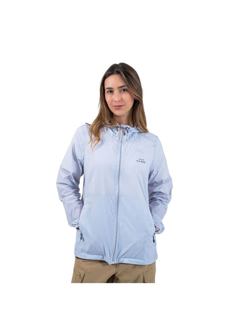 Cortavientos Ripstop Ultraliviano Mujer Caleu Gris S