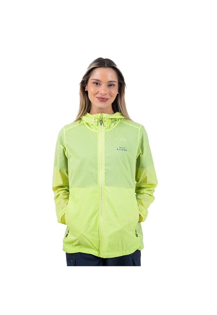 Cortavientos Ripstop Ultraliviano Mujer Caleu Verde Claro XL