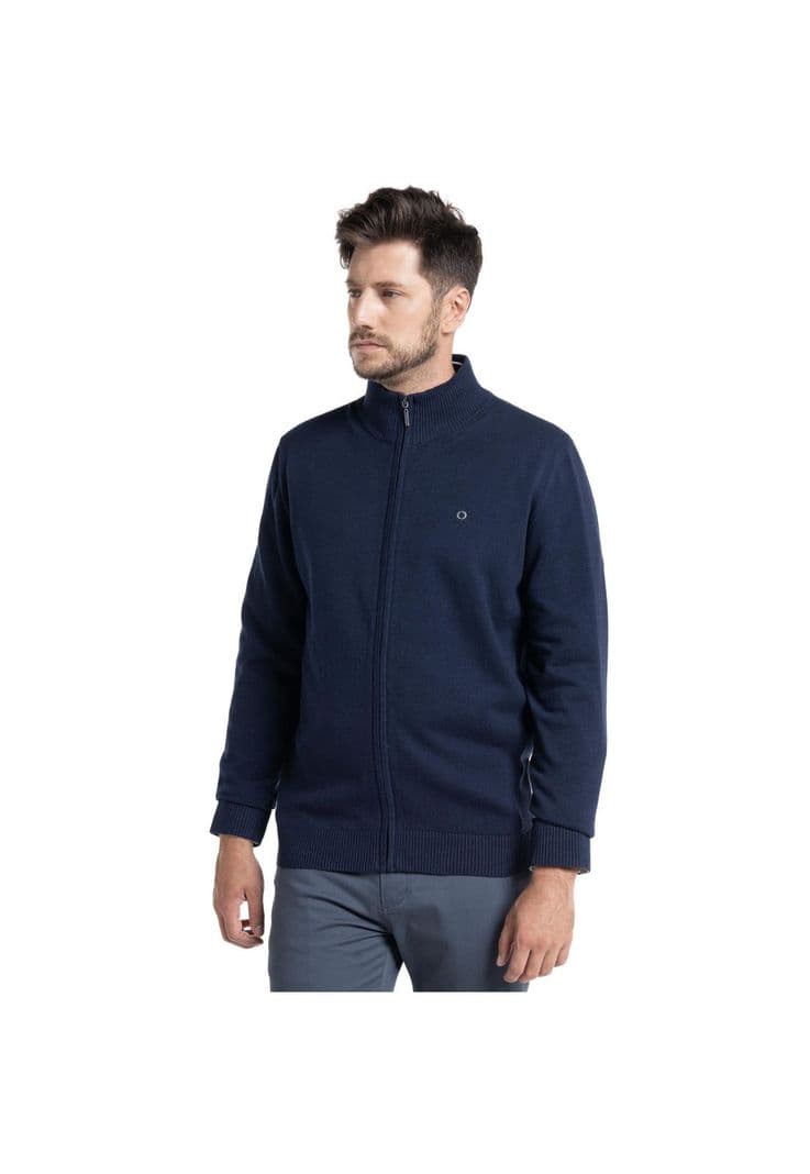 Sweater Full Zipper Almagro Azul Marino 2XL