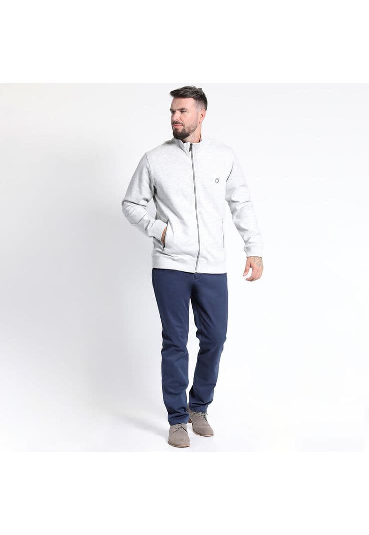POLERON CUELLO ALTO FULL ZIPPER Gris XL