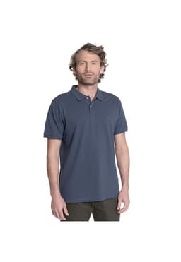 POLERA HOMBRE PIQUE MANGA CORTA LISA HUMPTONS. Azul Marino S