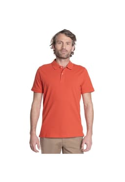 POLERA HOMBRE PIQUE MANGA CORTA LISA HUMPTONS. Coral M