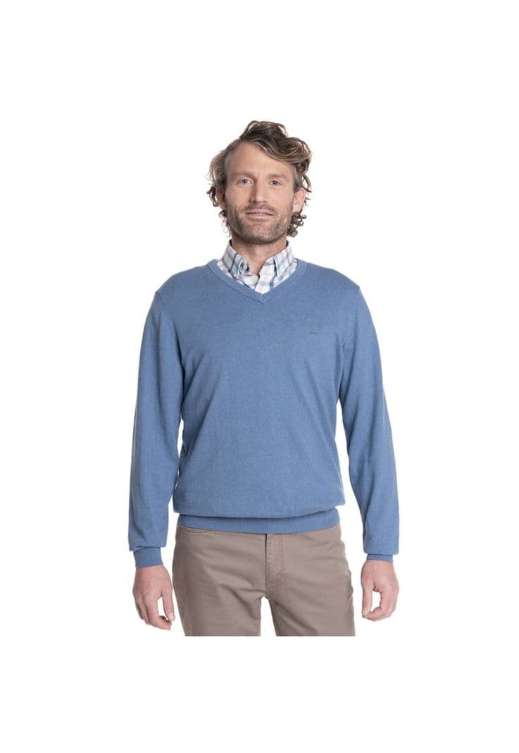 SWEATERS HOMBRE CUELLO V MIDTOWN Celeste XL