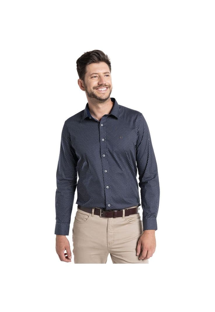 Camisa Trevira Estampada Sevilla Azul S