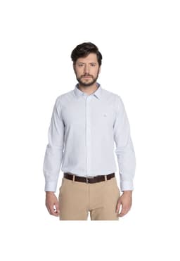 CAMISA HOMBRE FORMAL MANGA LARGA TREVIRA LISTADA BILBAO azul claro M