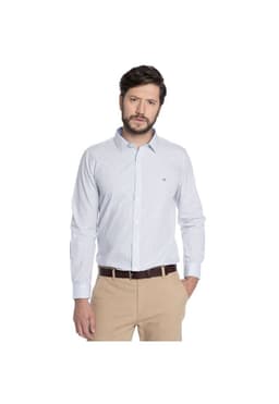 CAMISA HOMBRE FORMAL MANGA LARGA TREVIRA LISTADA BILBAO Blanco M