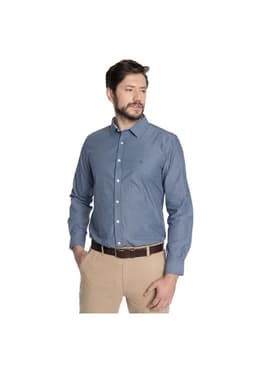 CAMISA HOMBRE FORMAL MANGA LARGA TREVIRA LISTADA BILBAO Azul S