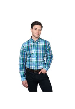 Camisa Queens Escocesa Regular Fit Verde S