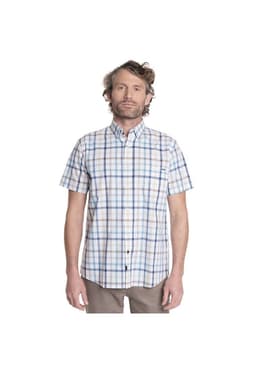 CAMISA HOMBRE MANGA CORTA ESCOCESA APOLLO. Azul Oscuro 2XL