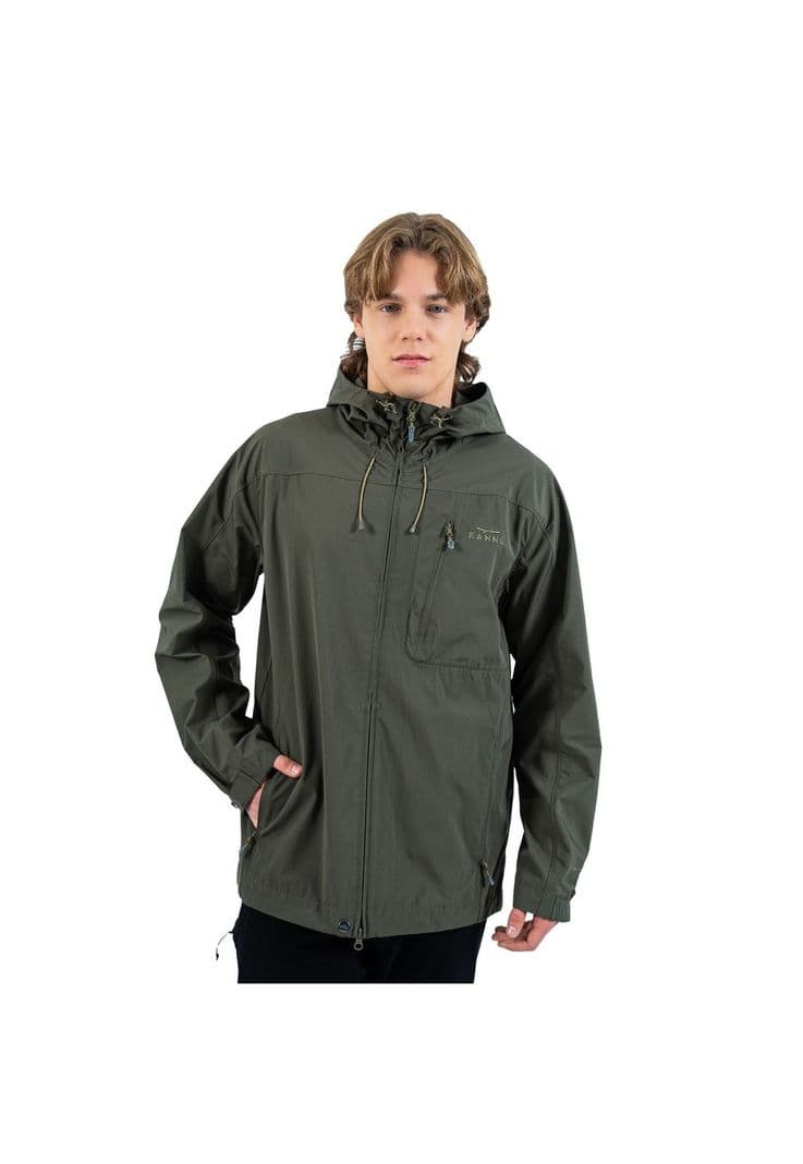 Parka Ripstop Resistente Al Agua Hombre Ralco Negro 2XL Verde Olivo L