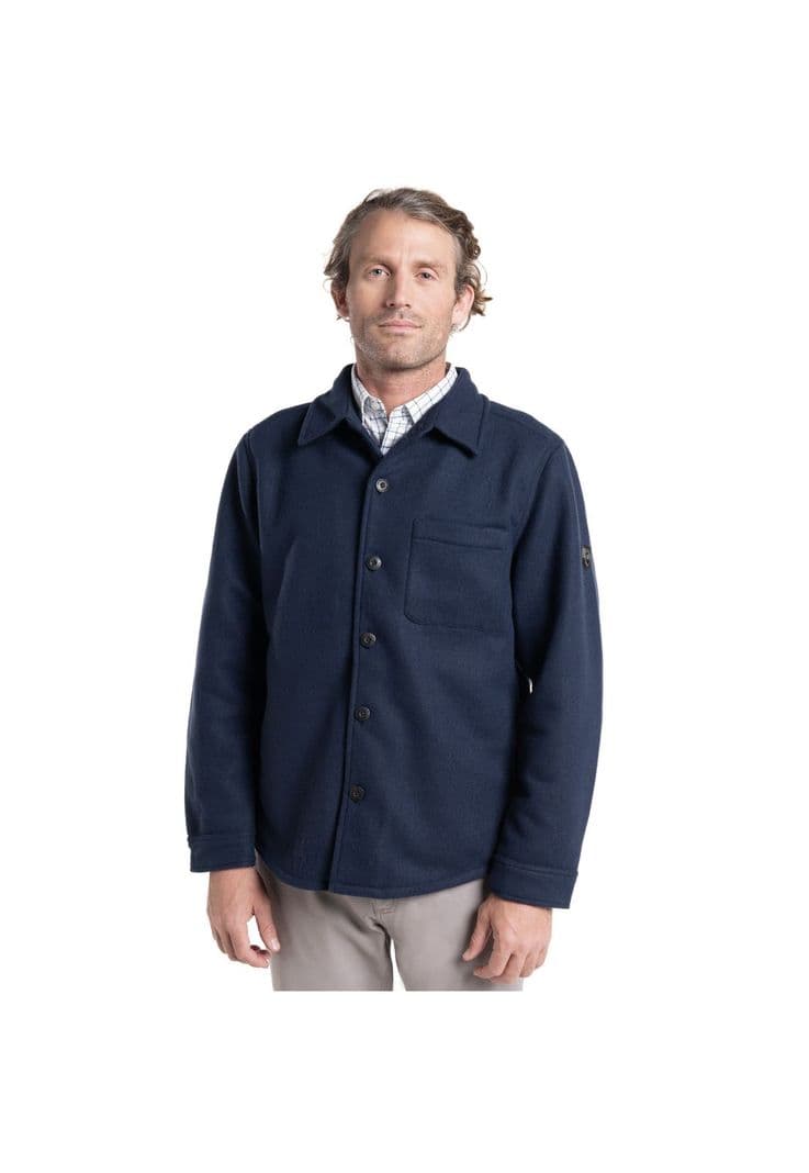 Chaqueta Abrigo de Pano Rochester Manga Larga Hombre Azul Marino 2XL