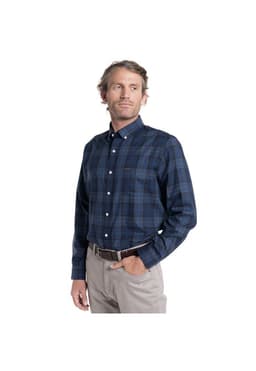 CAMISA ESCOCESA QUEENS. Azul L