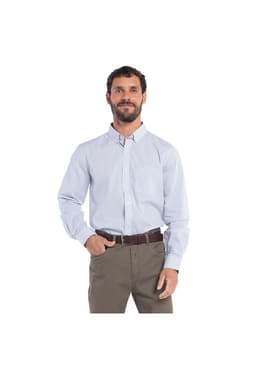 CAMISA MANGA LARGA TREVIRA CUADROS HOMBRE TOLEDO. Azul L