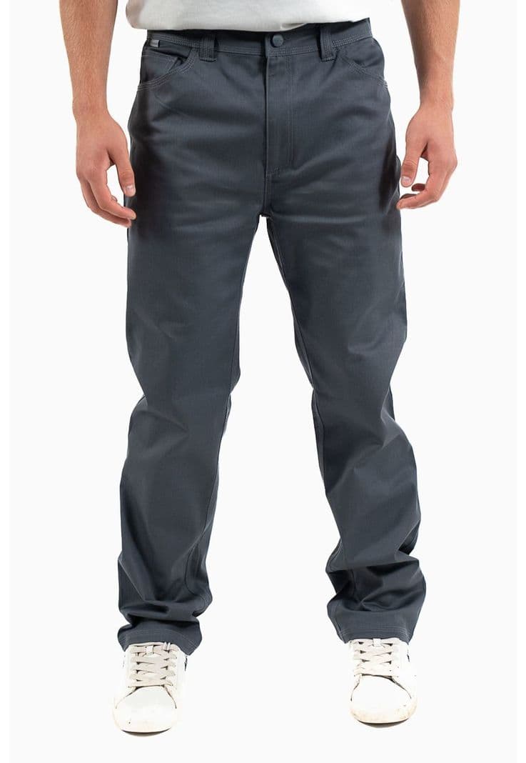Pantalon Gabardina 5 Bolsillos Hombre Calafate Gris Oscuro 46