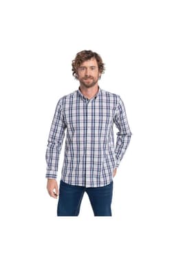 CAMISA MANGA LARGA TREVIRA CUADROS HOMBRE ALMERIA. Ladrillo 2XL