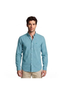 CAMISA CASUAL MANGA LARGA OXFORD CUADROS CORDOBA Azul L