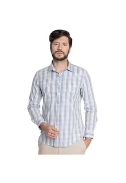 CAMISA HOMBRE CASUAL MANGA LARGA TREVIRA ESCOCESA OVIEDO azul claro L