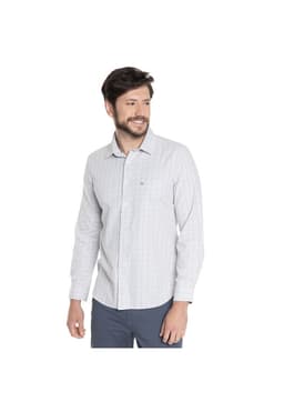 CAMISA HOMBRE CASUAL MANGA LARGA TREVIRA ESCOCESA OVIEDO Celeste L