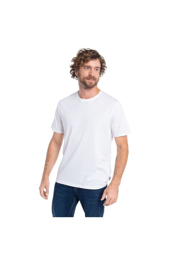 POLERA MANGA CORTA BASICA CUELLO REDONDO VALENCIA Blanco L