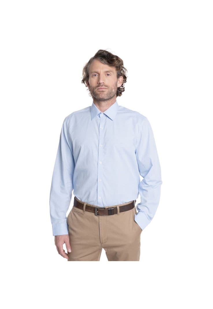 CAMISA HOMBRE MANGA LARGA JACQUARD HARLEM. Celeste XL