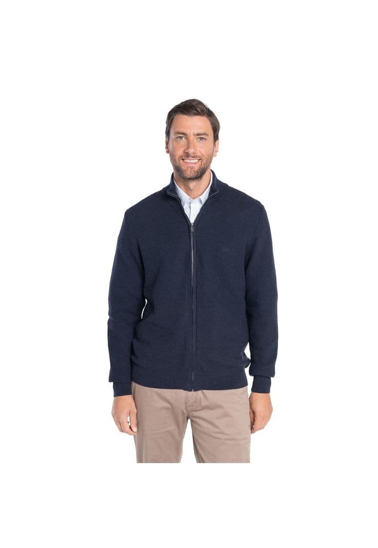 Sweater Cierre Completo Woolworth Azul 2XL
