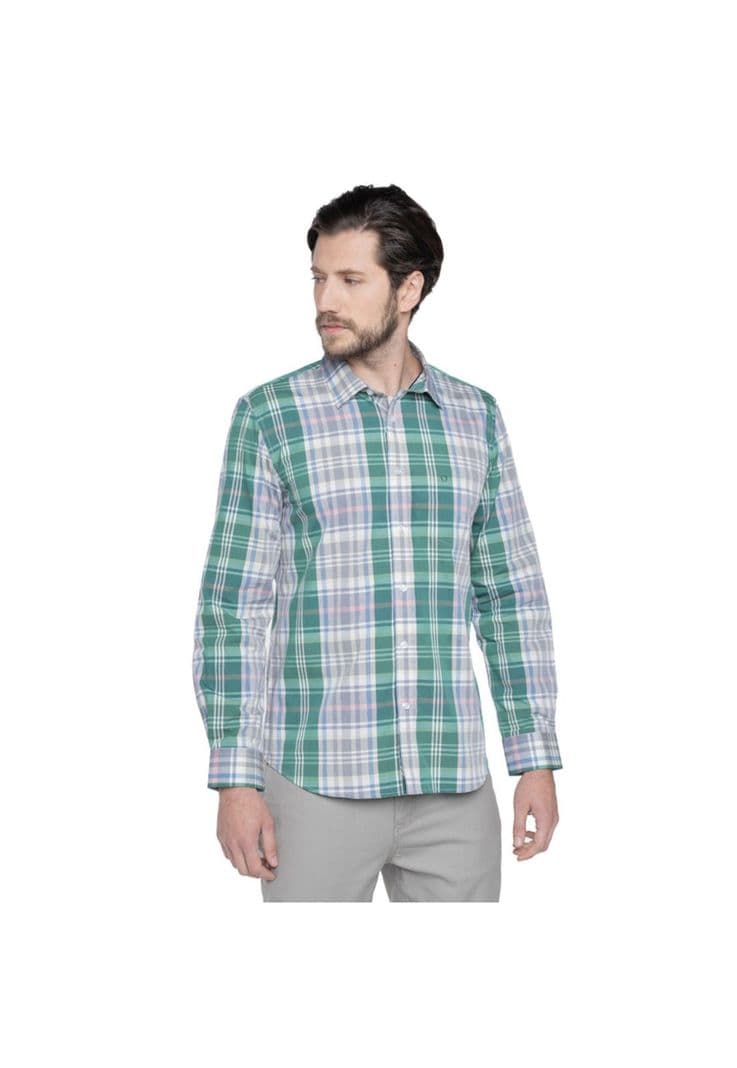 Camisa Zaragoza Manga Larga Hombre Verde L