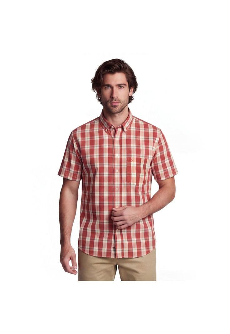 CAMISA MANGA CORTA TREVIRA ESCOCESA EDIMBURGO Rojo XL